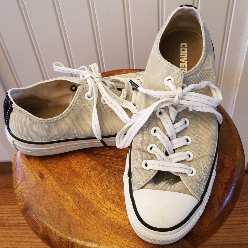 Converse Chuck Taylor Silver All Star Glitter Shoe